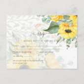 Budget Schöne SUNFLOWERS GREENERY Wedding Postkarte (Vorderseite)