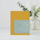 Budget Schreibmaschine Mustard Sage Wedding Einlad (Stehend Vorderseite)