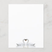 Budget Schwan Ehepaar weiße Hochzeit Einladung (Rückseite)