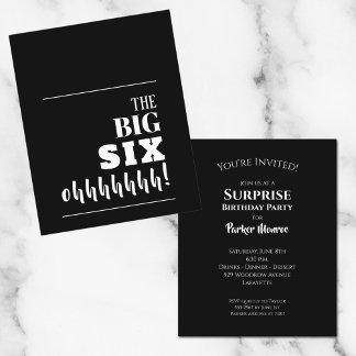 Budget Schwarz und Weiß 60. Geburtstag Einladungen