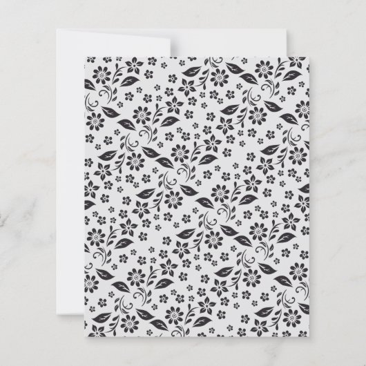 Budget Schwarz-weiß Floral 2 Fotos Trendy Collage (Rückseite)