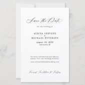 Budget Schwarz-Weiß-Foto Hochzeit speichern Sie da (Rückseite)