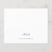 Budget Schwarz & Weiß Moderne 1 Hochzeit (Rückseite)