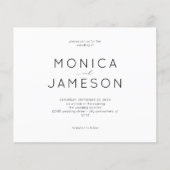 Budget Schwarz & Weiß Moderne 1 Hochzeit (Vorderseite)