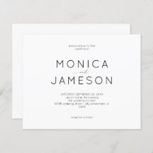 Budget Schwarz & Weiß Moderne 1 Hochzeit