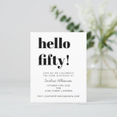 Budget Schwarz-weiß Moderne Geburtstagsparty Einla (Stehend Vorderseite)