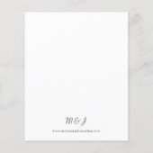 Budget Schwarz & Weiß Moderne Hochzeit 2V Flyer (Hinten)
