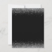 Budget Schwarz-weiß Silver Glitzer Graduation Part (Rückseite)