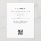 Budget Schwarz-weiße französische Elegant QR Code  (Rückseite)