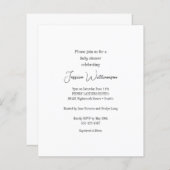 Budget Schwarz-weiße Minimalistische Babydusche Ei (Vorne/Hinten)