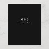 Budget Schwarz-weißes horizontales Foto Hochzeitsf Flyer (Hinten)