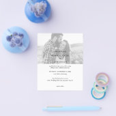 Budget Schwarz-weißes horizontales Foto Hochzeitsf Flyer (Einzeln)