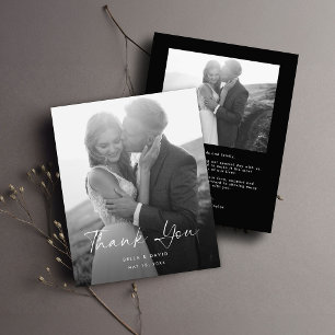 Budget Schwarz-weißes Script Foto Hochzeit Vielen 