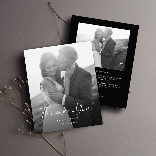 Budget Schwarz-weißes Script Foto Hochzeit Vielen 