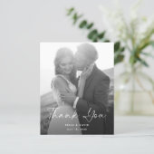 Budget Schwarz-weißes Script Foto Hochzeit Vielen (Stehend Vorderseite)