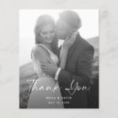 Budget Schwarz-weißes Script Foto Hochzeit Vielen (Vorderseite)