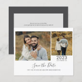 Budget Script 2 Fotos Save the Date Karte (Vorne/Hinten)