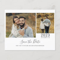 Budget Script 2 Fotos Save the Date Karte