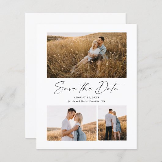 Budget Script 3 Foto Hochzeit speichern Datum (Vorne/Hinten)