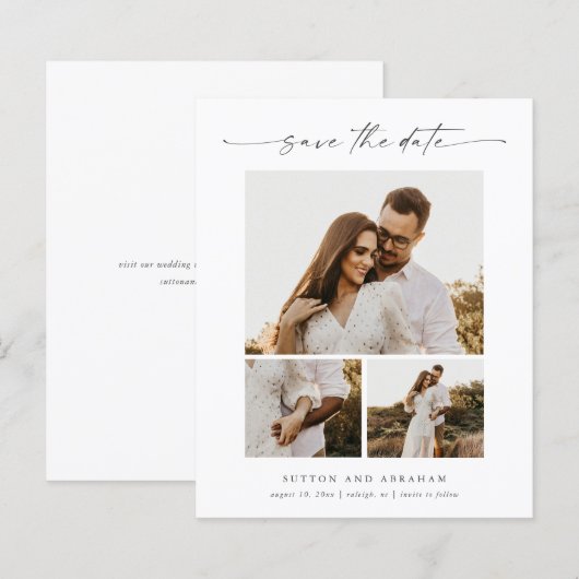 Budget Script 3 Foto Hochzeit Speichern Sie die Da (Vorne/Hinten)