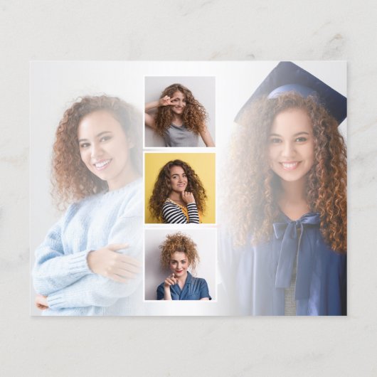 Budget Script 6 Foto Graduation Party Einladung (Rückseite)