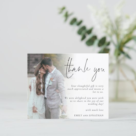 Budget Script 6 Fotos Hochzeit Danke (Stehend Vorderseite)