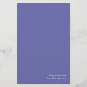 Budget Script Blue Wedding Menu (Rückseite)