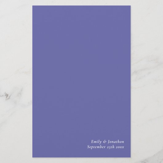 Budget Script Blue Wedding Menu (Rückseite)