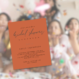 Budget Script Brautparty Terracotta Einladung