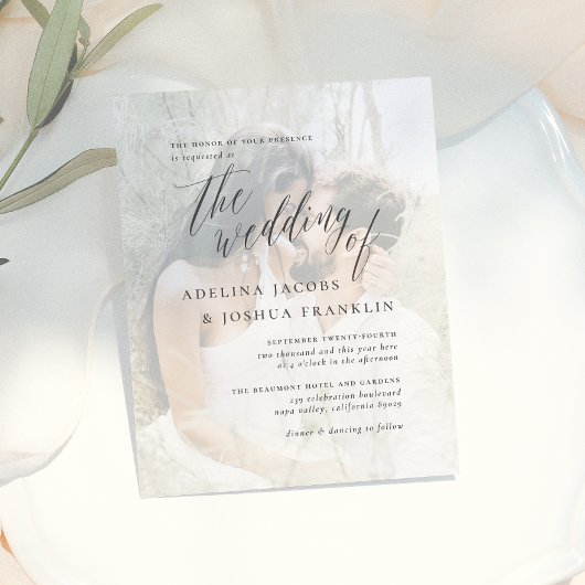 Budget Script Calligrafy Verlobung Foto Hochzeit