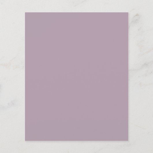 Budget Script Dusty Lavender Wedding Einladung (Rückseite)