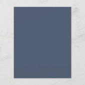 Budget Script Dusty Navy Blue Brautparty Einladung (Rückseite)