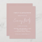 Budget Script Dusty Rose Wedding Abend Party (Vorne/Hinten)