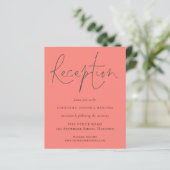 Budget Script Empfang Coral Rose Wedding Encl (Stehend Vorderseite)