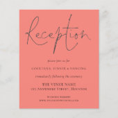 Budget Script Empfang Coral Rose Wedding Encl (Vorderseite)