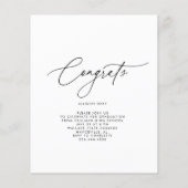 Budget Script Foto Abschluss Card Flyer (Hinten)