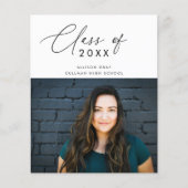 Budget Script Foto Abschluss Card Flyer (Vorne)