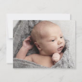 Budget Script Foto Baby Boy Danke Karte (Rückseite)