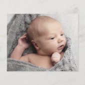 Budget Script Foto Baby Danke Karte (Rückseite)
