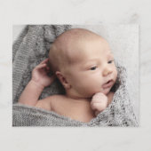 Budget Script Foto Baby Danke Karte (Rückseite)