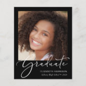 Budget Script Foto Black Abschluss Ankündigung (Vorderseite)