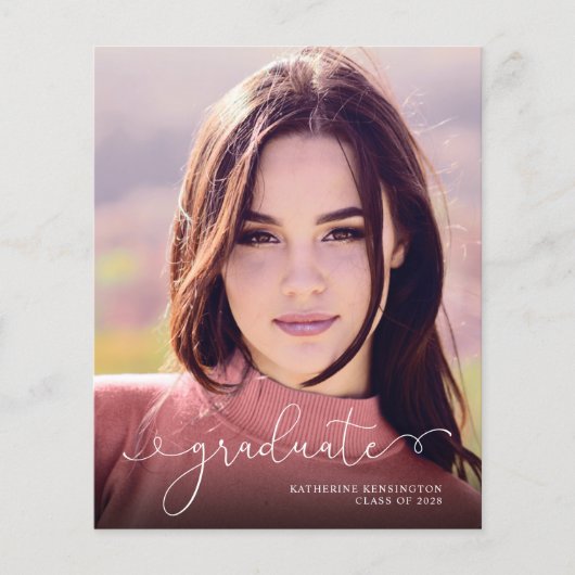 BUDGET Script-Foto Burgundy Maroon Abschluss (Vorderseite)