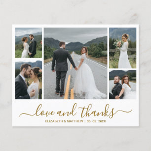 Budget Script Foto Collage Wedding Danke Karte