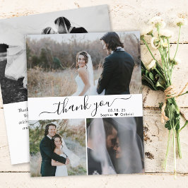 Budget Script Foto Collage Wedding Danke Karte