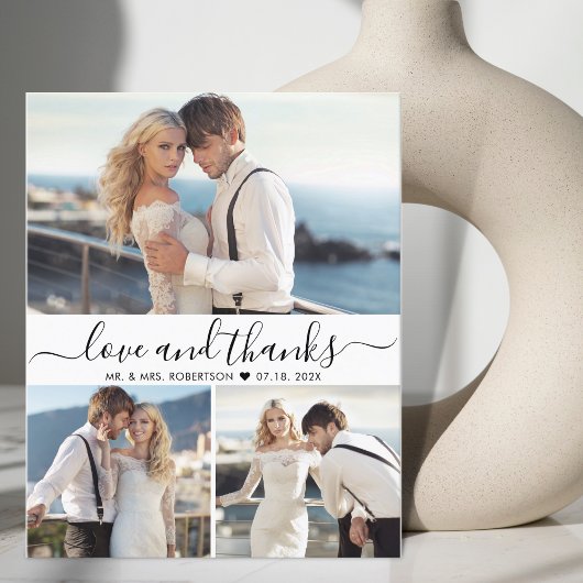 Budget Script Foto Collage Wedding Danke Karte