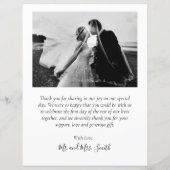 Budget Script Foto Collage Wedding Danke Karte (Rückseite)