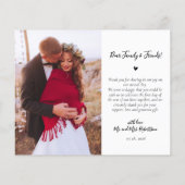 Budget Script Foto Collage Wedding Vielen Dank Flyer (Hinten)