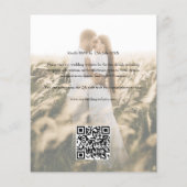 Budget Script Foto Hochzeit Einladung (Rückseite)