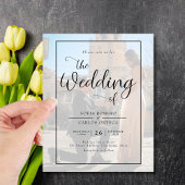 Budget Script Foto Hochzeit Einladung Flyer