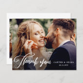 Budget Script Foto Hochzeit Vielen Dank Karte (Vorne/Hinten)